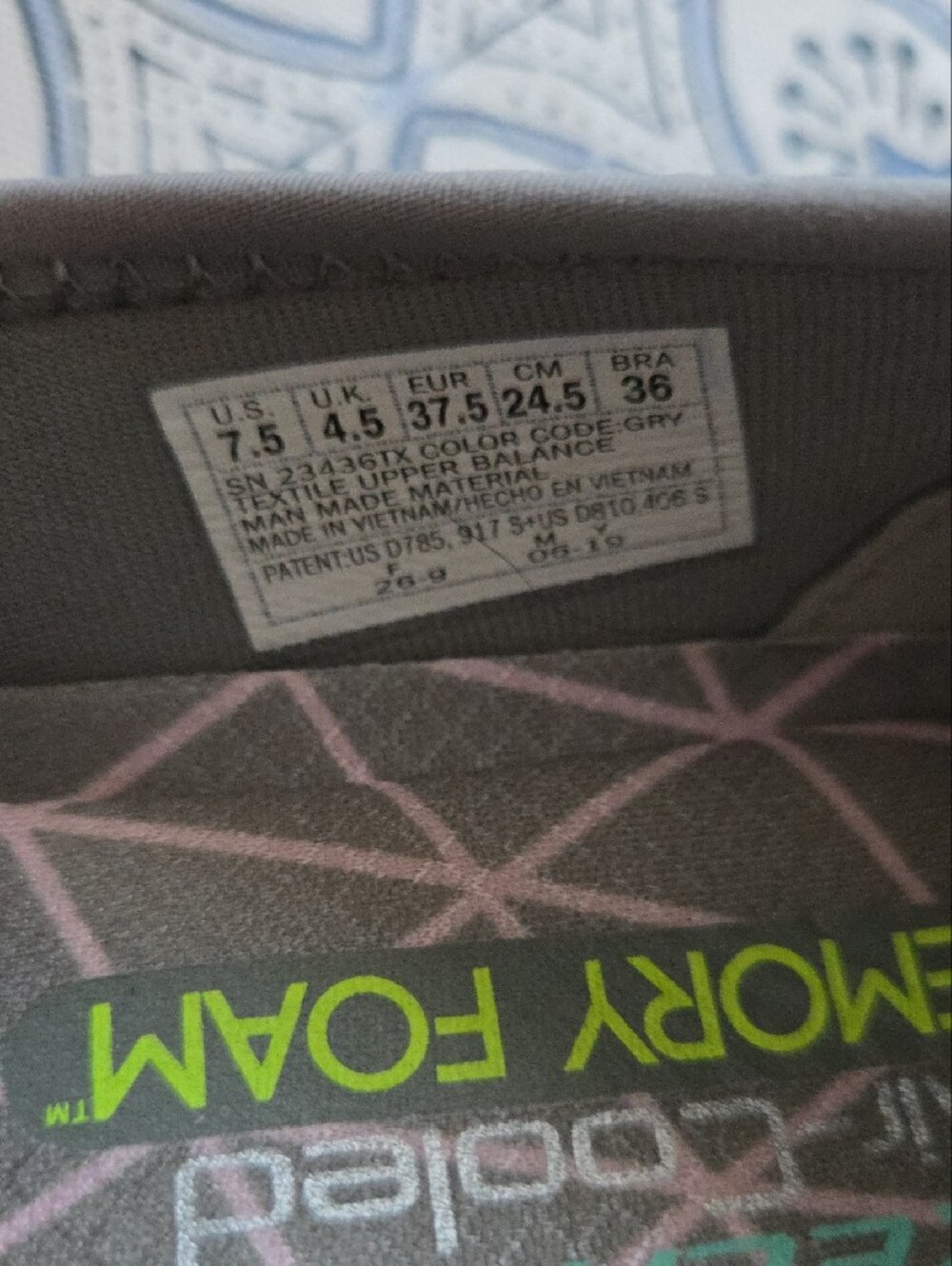 Skechers Slip-On Memory Foam Flats in Black and Gray - Picture 9 of 9